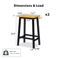 K&K Solid Wood Bar Stools Not Cheap Iron , 25.6