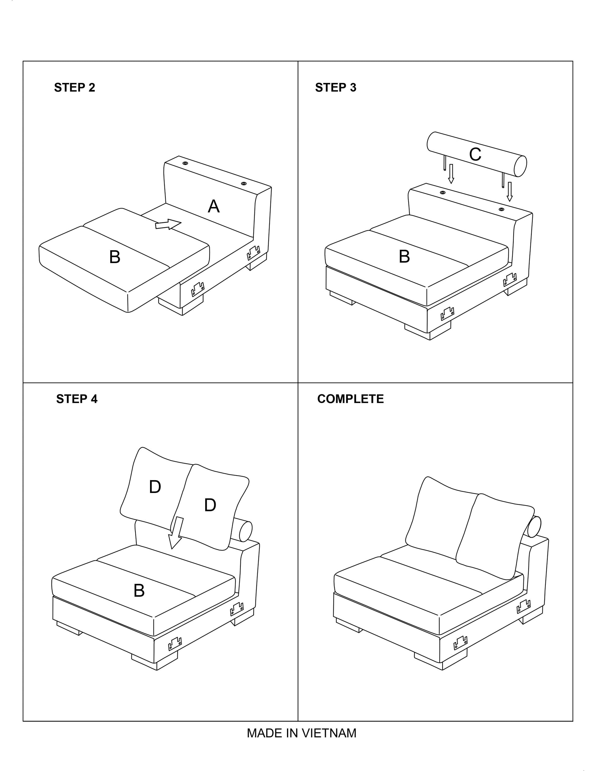 Living Room Furniture Armless Chair Dark Gray Corduroy 1Pc Armless Chair Soft Cushion Wood Legs Dark Gray Primary Living Space Contemporary,Modern Corduroy