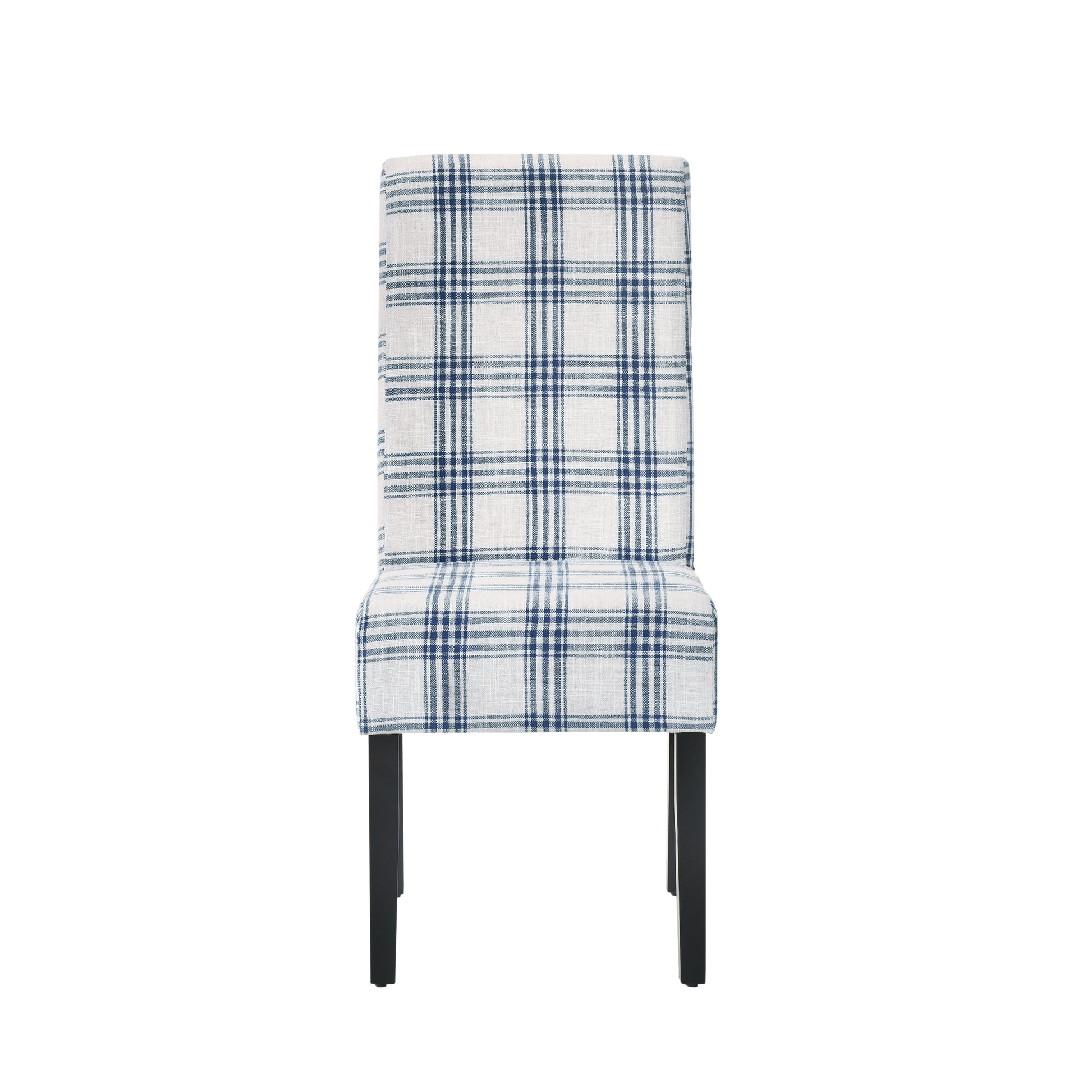 Dining Chair Blue Cream Fabric