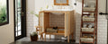 30 Inch Bathroom Vanity Crafted From Natural Materials, Featuring Handmade Rattan Doors And Soft Closing Mechanisms Wood Wood Rattan