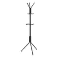 Coat Rack, Hall Tree, Free Standing, Hanging Bar, 6 Hooks, Entryway, 68