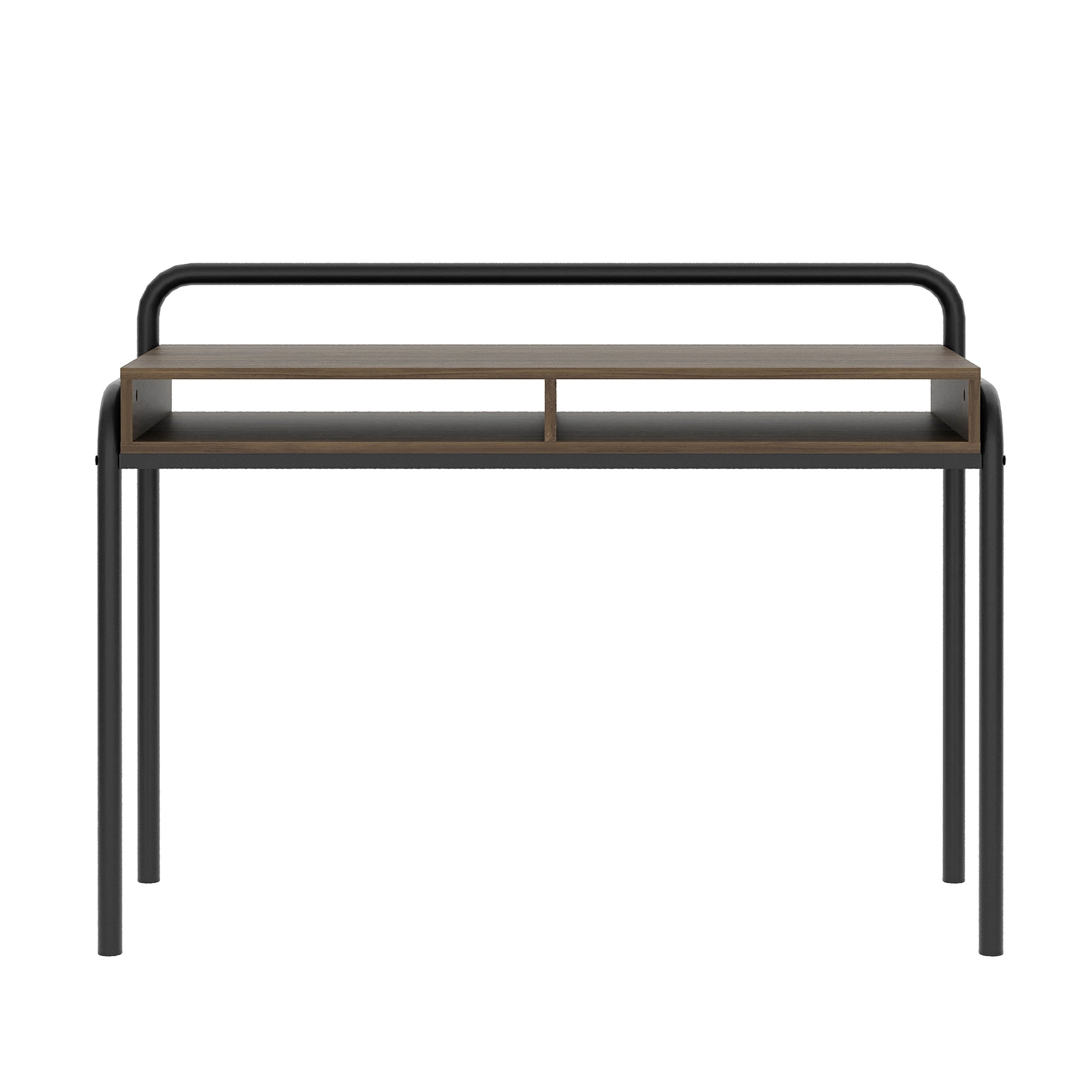 Techni Mobili Modern Classic Writing Desk, Walnut Walnut Writting Desk Office Modern Rectangular Rectangular Mdf