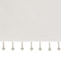 Lightweight Faux Silk Valance With Beads White 50X26