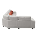 Modular Sectional L Shaped Sofa With Armrest Wooden Frame Locker, Stylish And Comfortablecream Style, Beige Beige Primary Living Space Soft Modern Wood 5 Seat