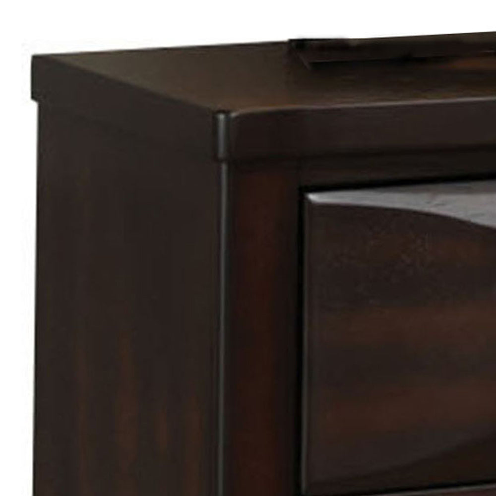 Espresso 2 Drawer Nightstand Espresso Espresso 2 Drawers Bedroom Bedside Cabinet Retro Rubberwood Drawers Espresso Wood