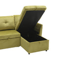 United We Win Furniture, Modular L Shaped Sofa, Modular Long Sofa With Reversible Chaise Lounge, Sofa Bed, Sleeper Sofa, Modular Sofa Combination With Storage Seats. Olive Velvet 3 Seat