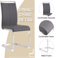Table And Chair Set.A Rustic Industrial Rectangular Mdf Black Dining Table With Mdf Desktop And Electroplated Silver Metal Legs.Paried With 4 Chairs With Pu Cushion And Metal Legs. Black,Dark Gray,Silver Seats 4 Mdf Metal