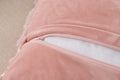 Luxury Chinchilla Faux Fur Gilded Dust Pink Pillow 22 In. X 22 In. Dusty Rose Polyester