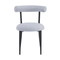 Dining Chair Set Of 2 Grey Fabric