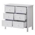 White 6 Drawer Dresser White Bedroom Wood