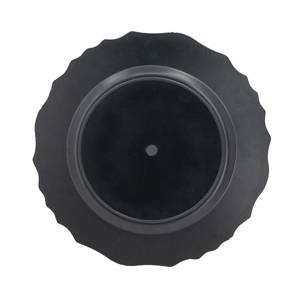 8 Pack Plastic Charger Plate, D13" White Polypropylene