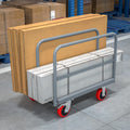 Steel Panel Truck, Heavy Duty Drywall Cart Lumber Cart Platform Truck Flat Cart, 2000Lbs, 6