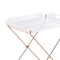 Modish Tray Table, Clear Acrylic & Copper Clear Acrylic