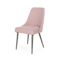 Dining Chair Set Of 2 Blush Fabric