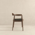 Kelly Dining Chair Black,Dark Brown Brown Mid Century Modern Leather,Solid Wood