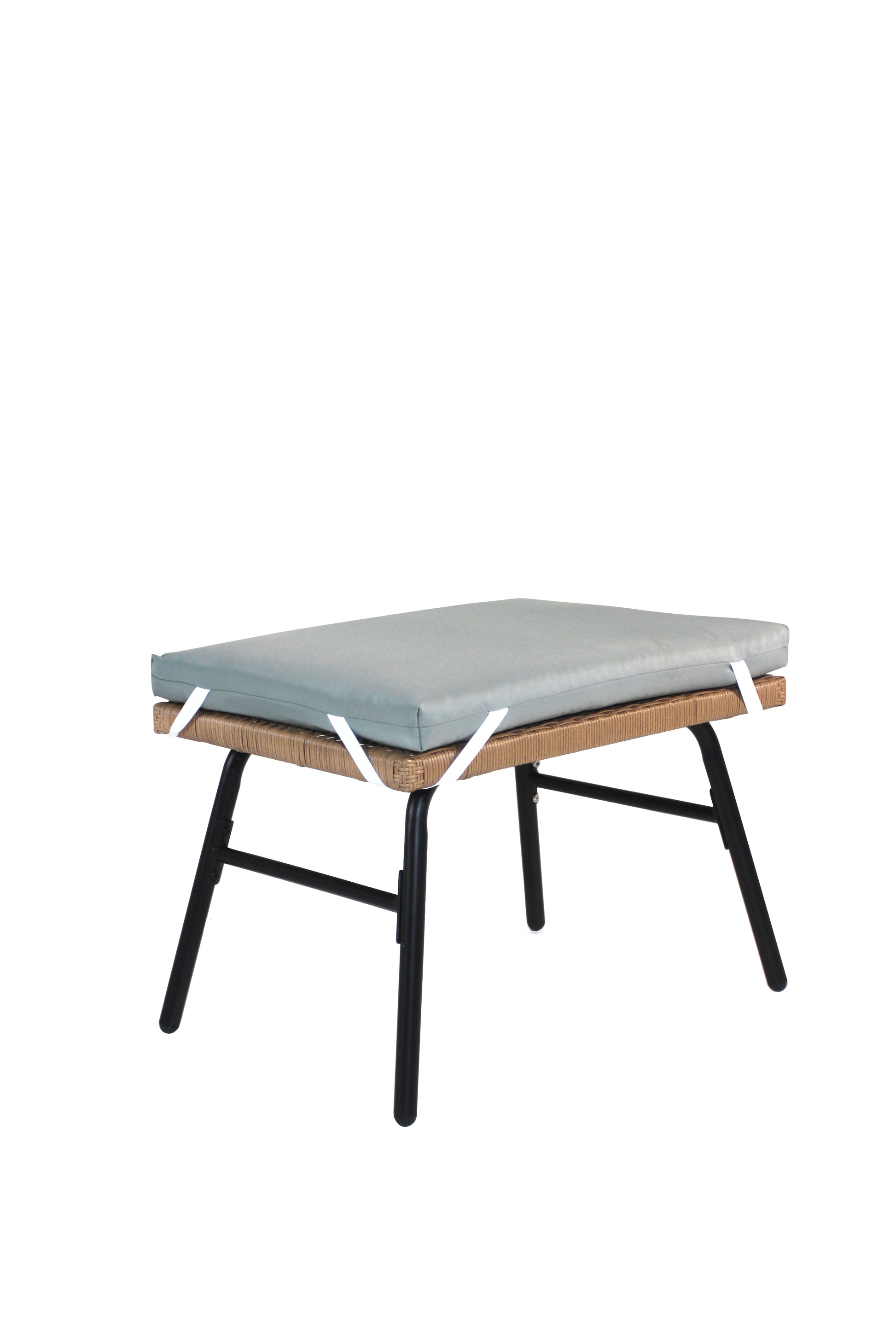 Outdoor Garden Wicker Egg Chair And Footstool Patio Chaise, With Cushions, Outdoor Indoor Basket Chair Yes Blue Neutral Seats 2 Garden & Outdoor European,Modern Steel