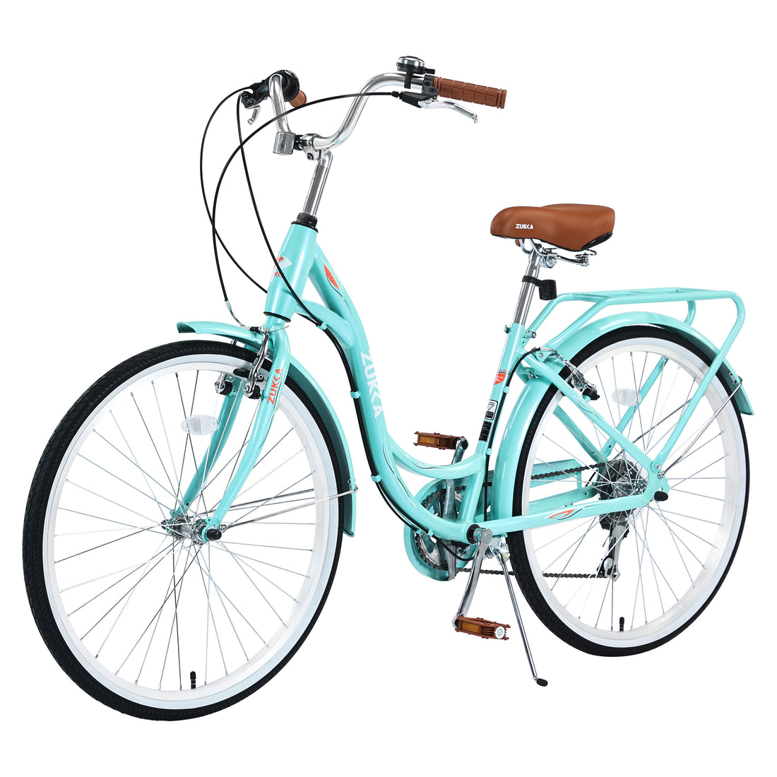 7 Speed, Steel Frame, Multiple Colors 24 Inch Ladies Bicycle Cycling Blue Green Garden & Outdoor Steel