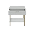 Whitman Square End Table White White Wood
