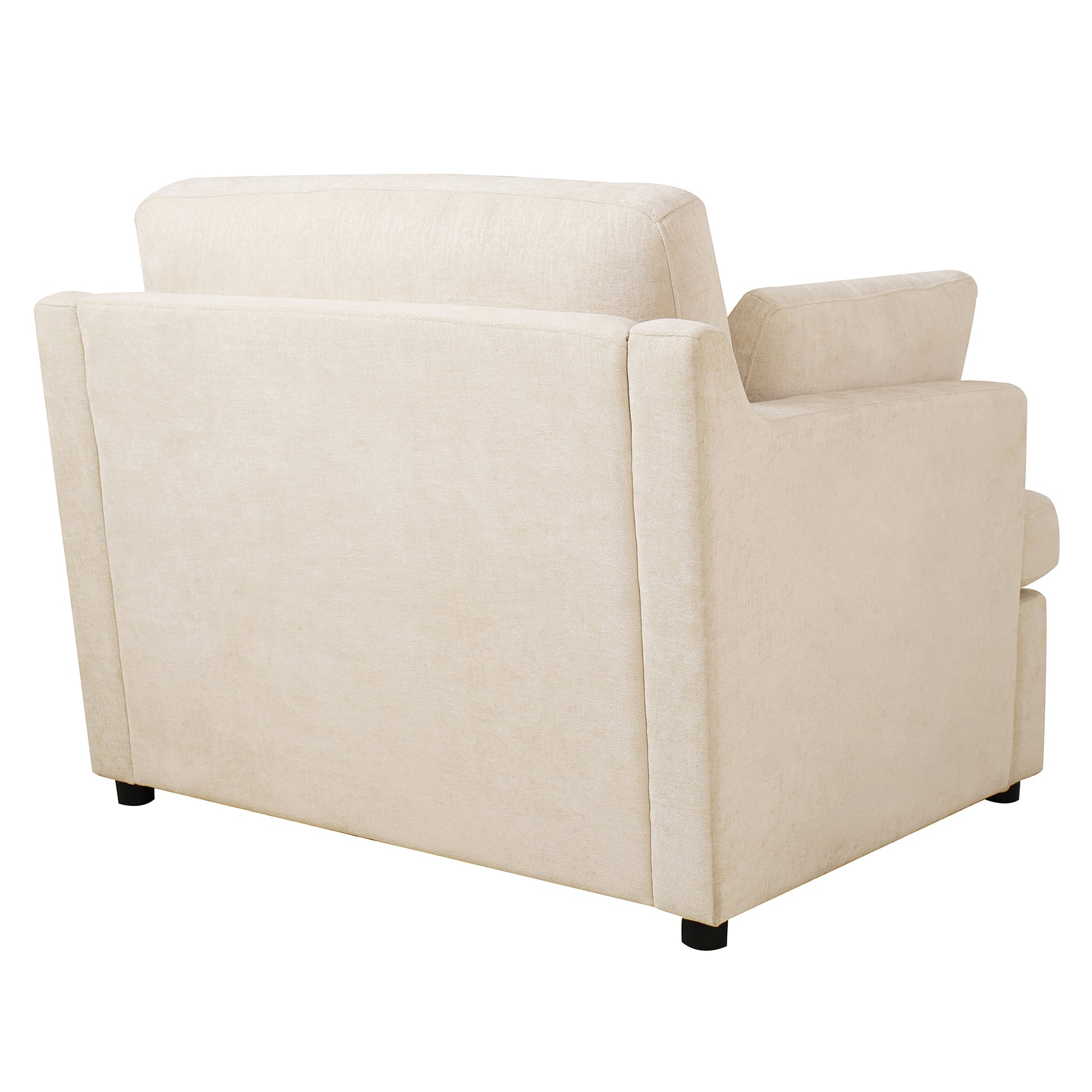 Mirod Oversized Accent Chair Comfortable Armrest Cushions, Versatile Neutral Style, Elegant Design, Durable Frame Beige Polyester