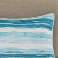 6 Piece Printed Quilt Set With Throw Pillows Aqua Full Queen Full Aqua Cotton