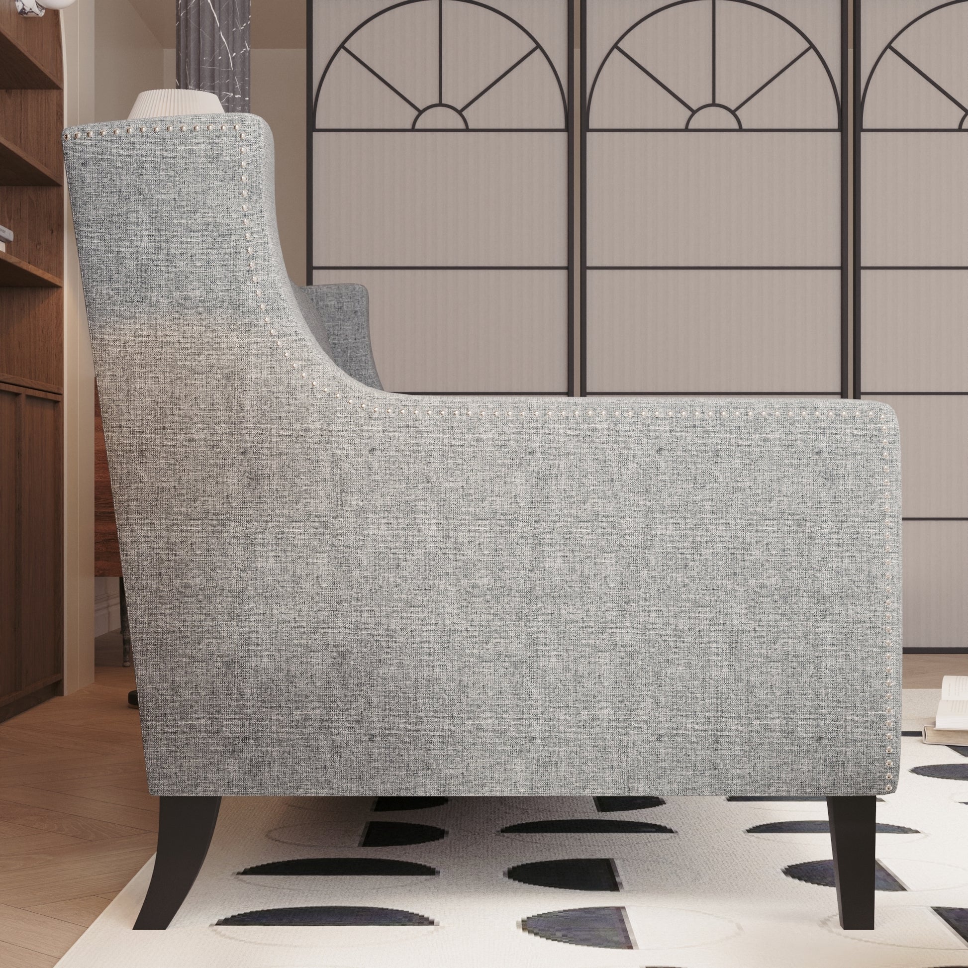 78.75'' 3 Seater Sofa, Button Tufted Backrest With Comfy Cushion, Mid Century Modern Couches For Living Room, Upholstered Comfy Sofa Couch For Bedroom, Apartment Grey Polyester 3 Seat