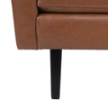 Club Chair Light Brown Pu