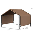 Pawhut Dog Shade Shelter, Portable Pet Tent, Water Resistant Dog House For Shade Protection, Outdoor, Garden, Patio, Backyard, Brown Brown Fabric