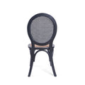 Dining Chair Mp2 Set Of 2 Matte Black Rattan