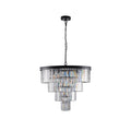 Contemporary Crystal Modern Chandeliers Crystal Ceiling Chandelier 4 Tier Black Chandelier Lighting For Dining Room Living Room Bedroom Bulbs Not Included Black Crystal Iron