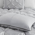 7 Piece Tufted Comforter Set Grey Cal King California King Grey Polyester