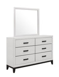 Mirage White Dresser White Rubber Wood