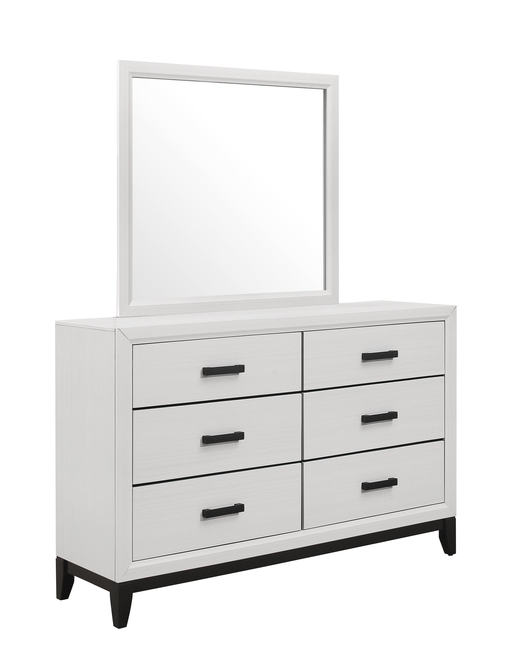 Mirage White Mirror White Rubber Wood