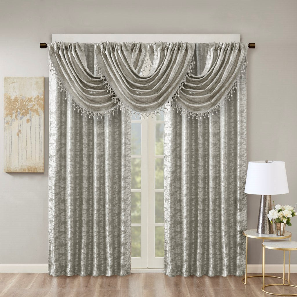 Jacquard Lined Total Blackout Rod Pocket Back Tab Curtain Panel Only 1 Pc Panel Multicolor Polyester