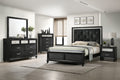 1Pc Luxury Glam Seven Drawer Bedroom Dresser With Two Toned Drawer Black Finish Shimmering Accents Bedroom Solid Wood Wooden Furniture Black Bedroom Contemporary,Glam,Luxury Wood