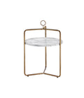 Miro Side Table White And Gold White Iron