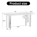 Table And Chair Set, Modern And Minimalist Dining Table. Imitation Marble Glass Sticker Desktop, Stainless Steel Legs, Stable And Beautiful. Comfortable Pu Seats. Dt 69 Silver Glass