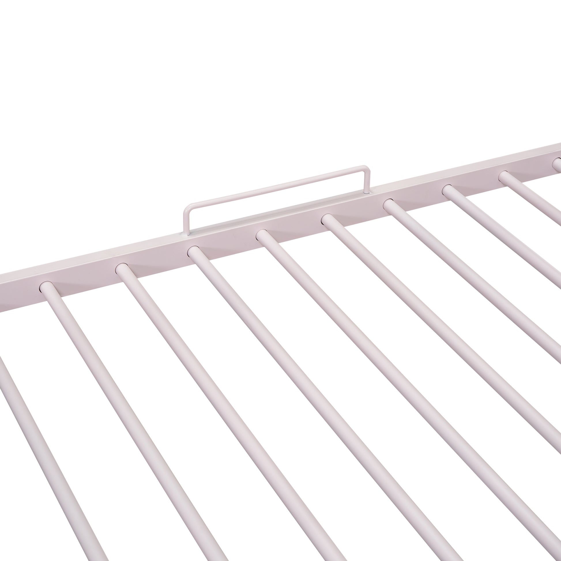 Metal House Bunk Bed, Twin Over Full, Pink Full Pink Metal