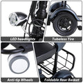 Foldable Electric Mobility Scooter Black Abs Pc