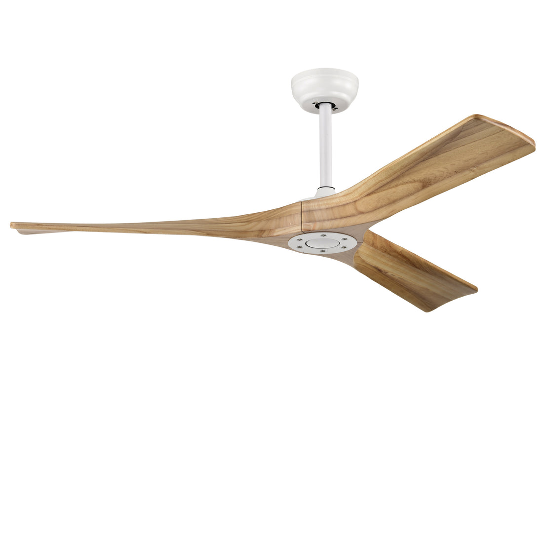 52" Ceiling Fan With Remote Control No Lights,Modern Reversible Dc Motor Indoor 3 Blades Ceiling Fans For Patio Bedroom Living Room Matte White Matte White American Design,Classic,Vintage Wood Metal