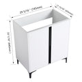 Soft Close Doors Bathroom Vanity,30 Inch For Small Bathroom Only Vanity ,No Sink White 2 Bathroom Freestanding Modern Plywood