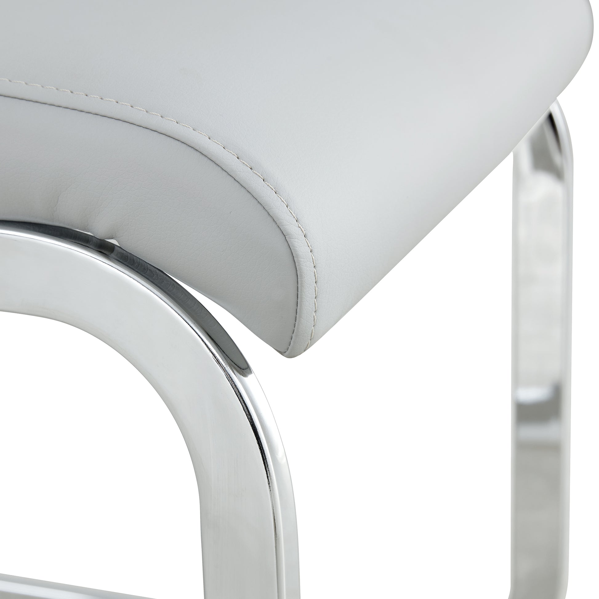 Table And Chair Set.A Rustic Industrial Rectangular Mdf Black Dining Table With Mdf Desktop And Electroplated Silver Metal Legs.Paried With 6 Chairs With Pu Cushion And Metal Legs. Black,Light Gray,Silver Seats 6 Mdf Metal