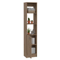 Malaga Linen Cabinet, Two Interior Shelves, Three External Shelves, Single Door Pine Beige 1 5 Bathroom Freestanding Modern Particle Board Particle Board