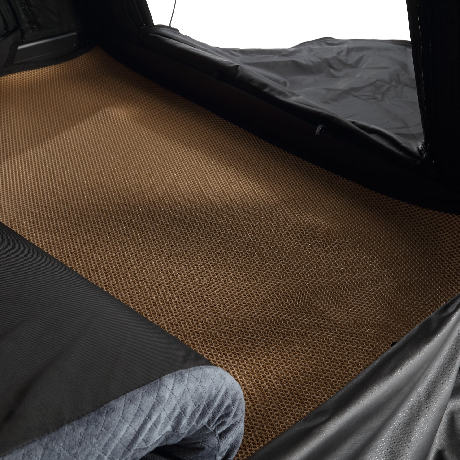 Bedtime Hard Shell Rooftop Tent Honeycomb Aluminum,Hydraulic Support,Three Second Speed Open,Roof Rack,High Sunscreen&Water Resistance Level,Sturdy,Better Ventilation For 2 3 People Car Suv Truck