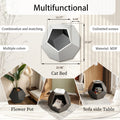 25.98'' Modern Pet Furniture Cat Litter, Sofa Side Table, Planter Mdf Multifunctional Furniture, Burmese Sumac Black Brown Mdf