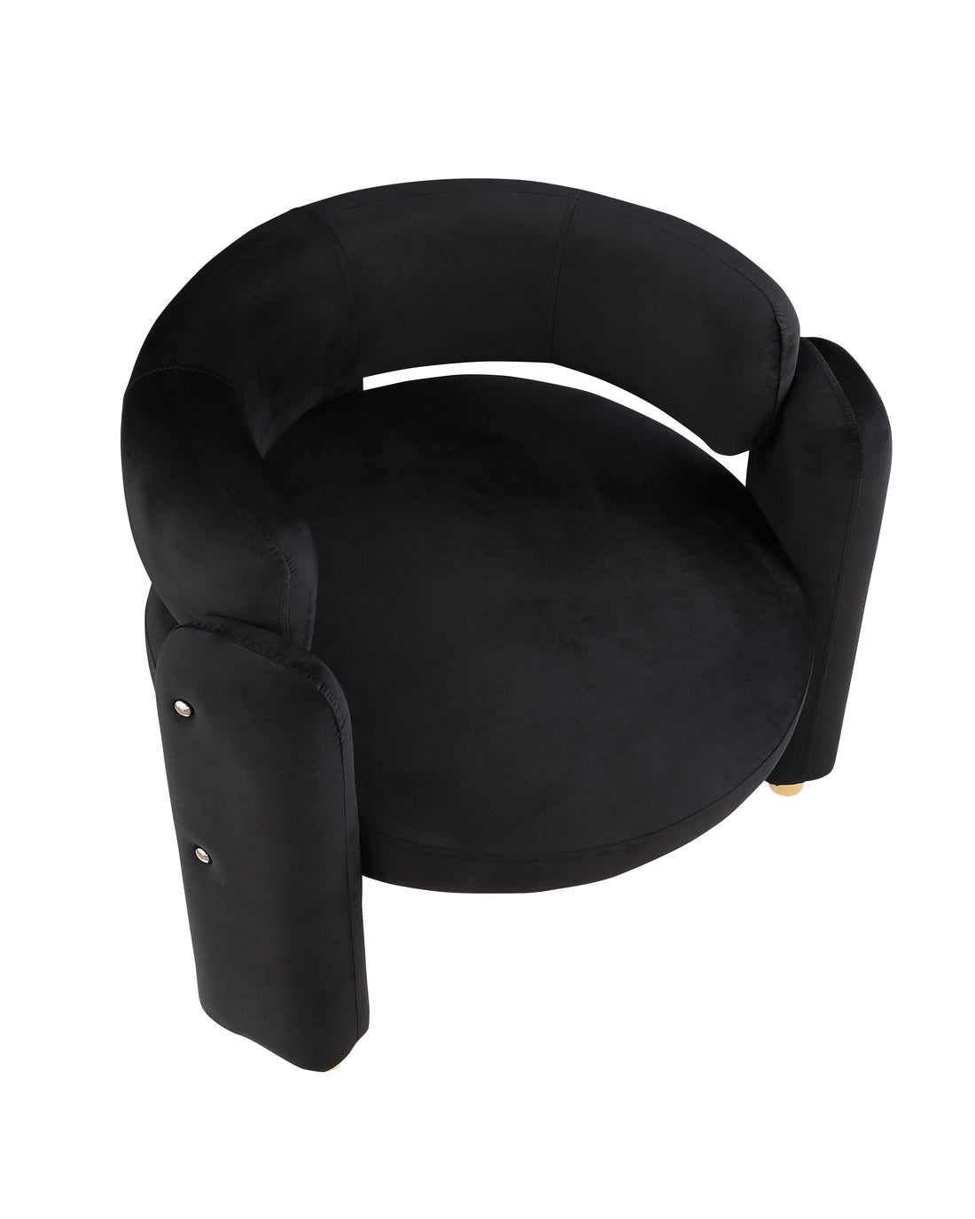 Accent Chair Black Fabric