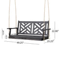 Alejandro Porch Swing Dark Grey Wood Metal