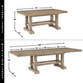 Napa Dining Table Sand Light Brown Wood