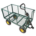 Flower Cart Garden Flower Cart Is Easier To Transport Firewood Green Cloth Bag Green Iron,Oxford Fabric