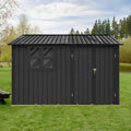 Metal Garden Sheds 6Ftx8Ft Outdoor Black With Window Black Metal