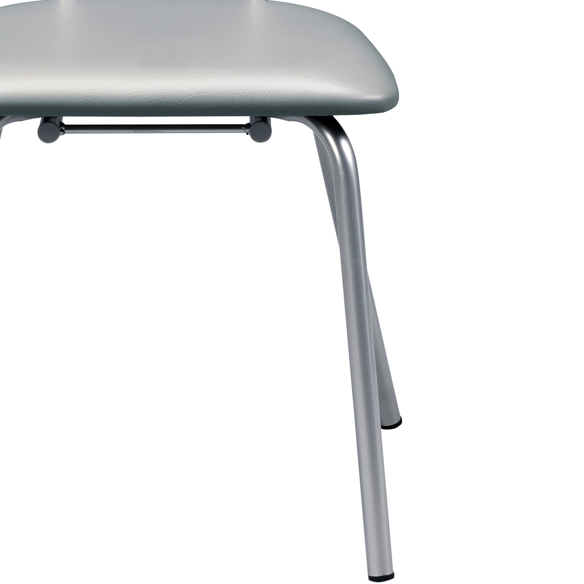 Grey And Oak Side Chair With Padded Seat Set Of 2 Solid Grey Silver Dining Room Side Chair Solid Back Set Of 2 Wood Metal